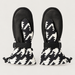 Perfect Moment Davos Mitts in black and white houndstooth – product palms view