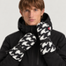 Perfect Moment Davos Mitts in black and white houndstooth – man front view