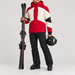 Perfect Moment men’s Chamonix III Ski Jacket in Red – model ski props view