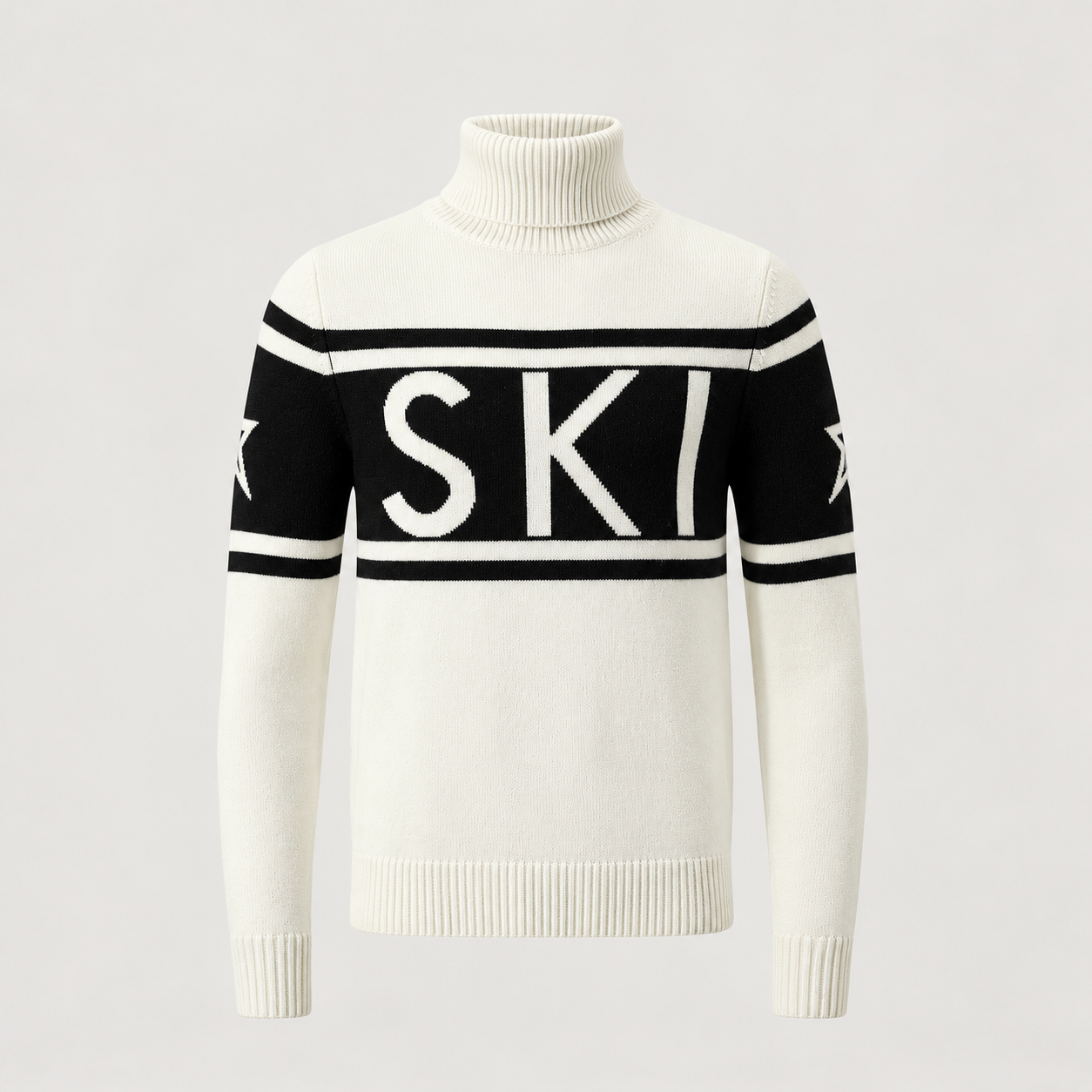 Perfect Moment men’s Schild Sweater in Snow White – product front view