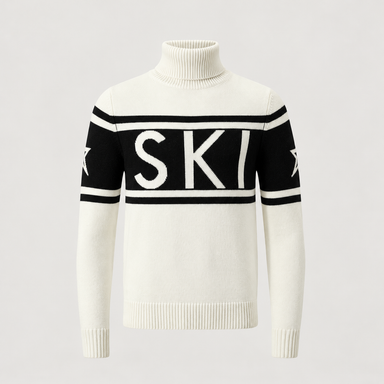 Perfect Moment men’s Schild Sweater in Snow White – product front view