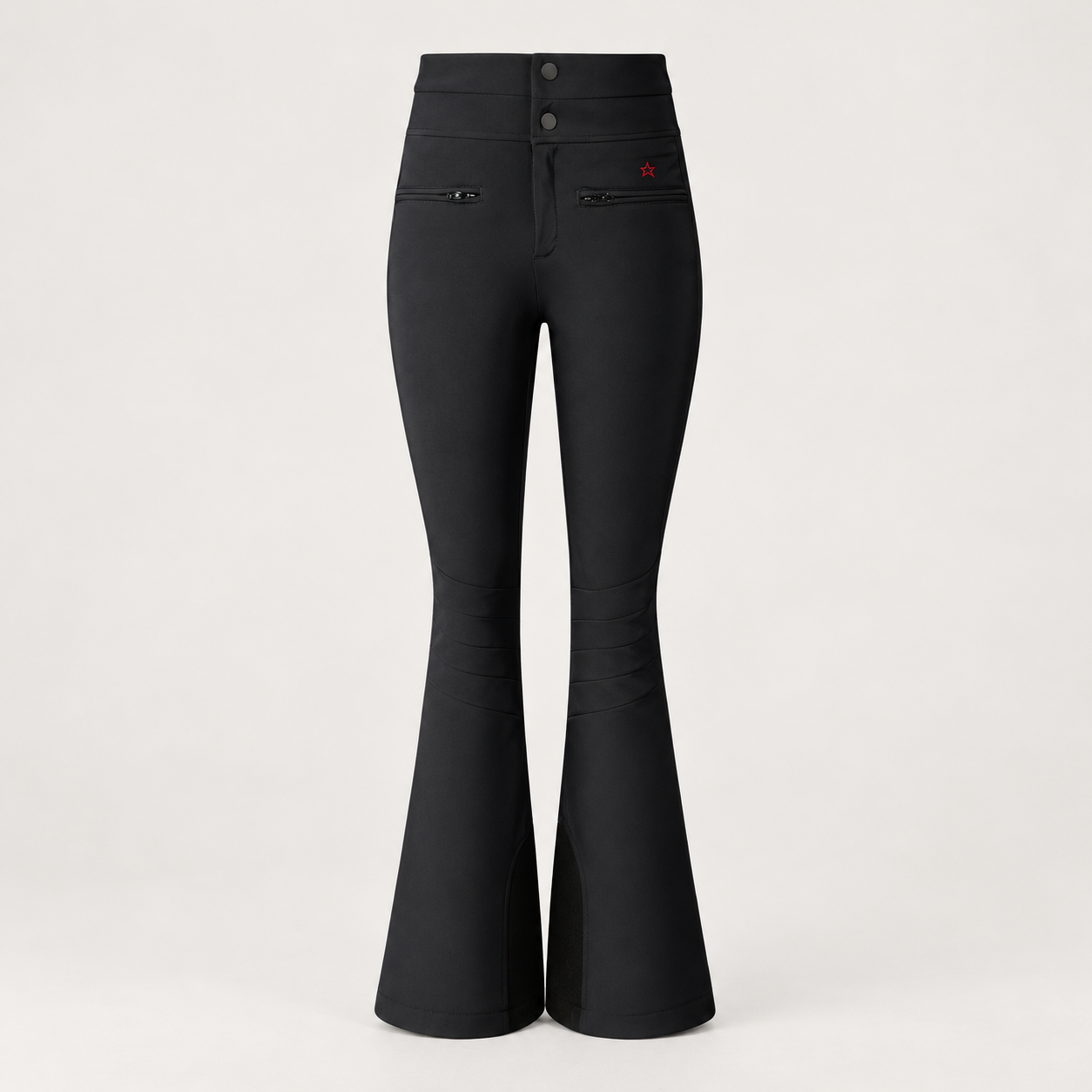 Perfect Moment women’s Aurora High Waist Flare Pant in Black – product front view