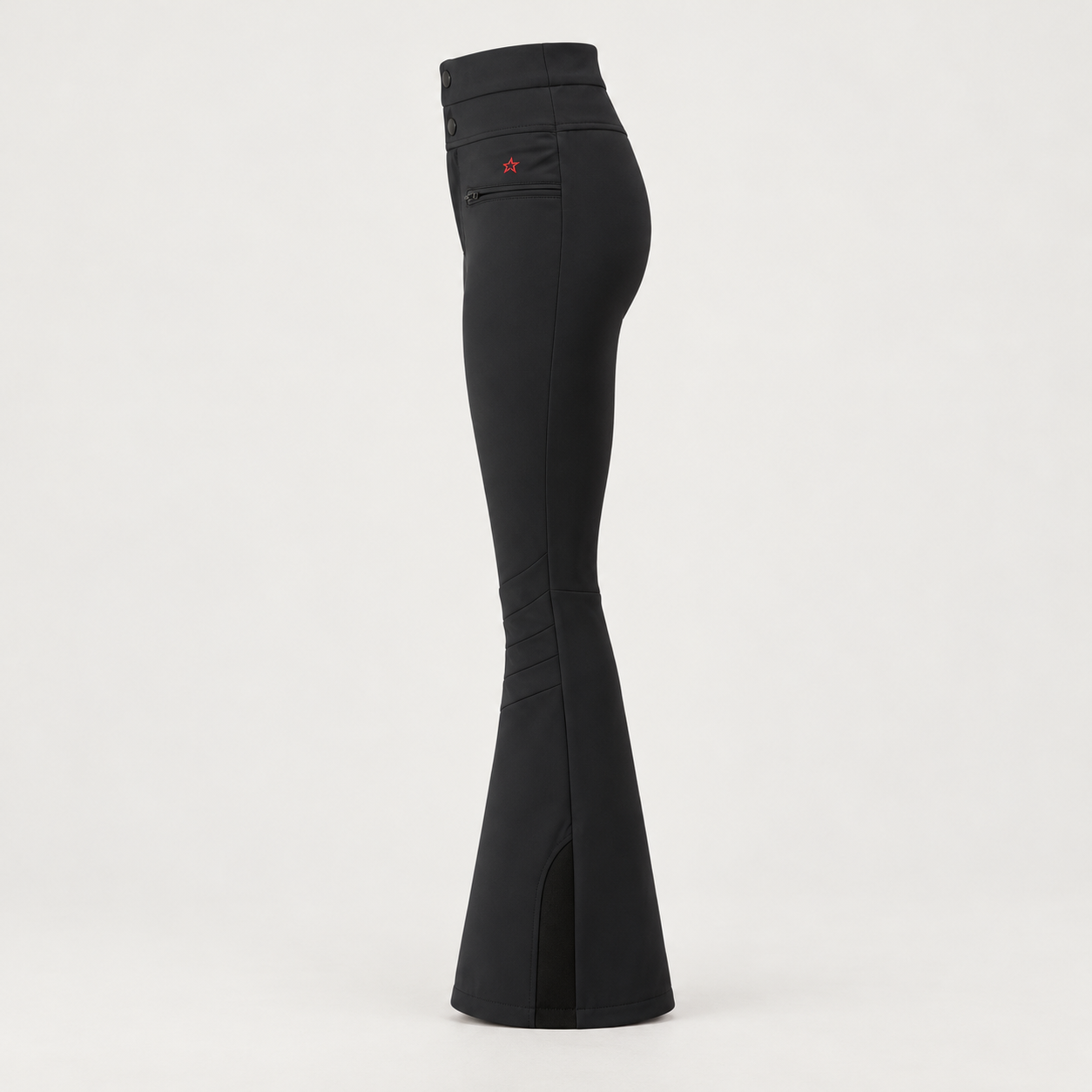 Perfect Moment women’s Aurora High Waist Flare Pant in Black – product side view