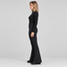 Perfect Moment women’s Aurora High Waist Flare Pant in Black – model side view