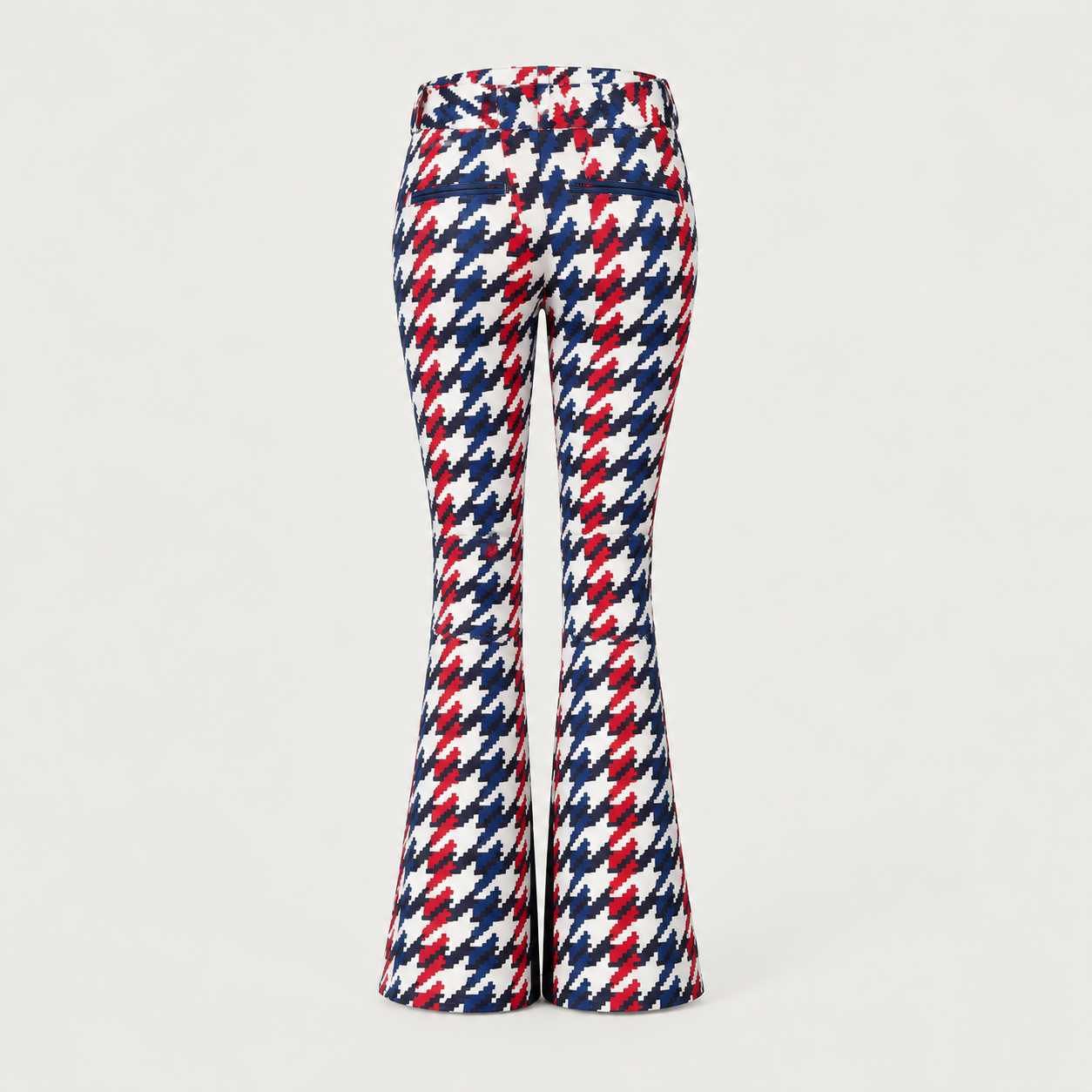 Perfect Moment women’s Aurora High Waist Flare Pant in Houndstooth – product back view