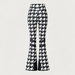 Perfect Moment women’s Aurora High Waist Flare Pant in Houndstooth Black/White – product back view