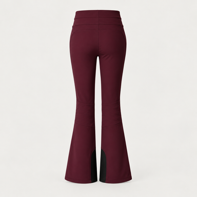 Perfect Moment women’s Aurora High Waist Flare Pant in Wine – product back view