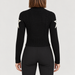 Perfect Moment women’s Cable Sweater in Black – model back view