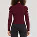Perfect Moment women’s Cable Sweater in Wine – model back view
