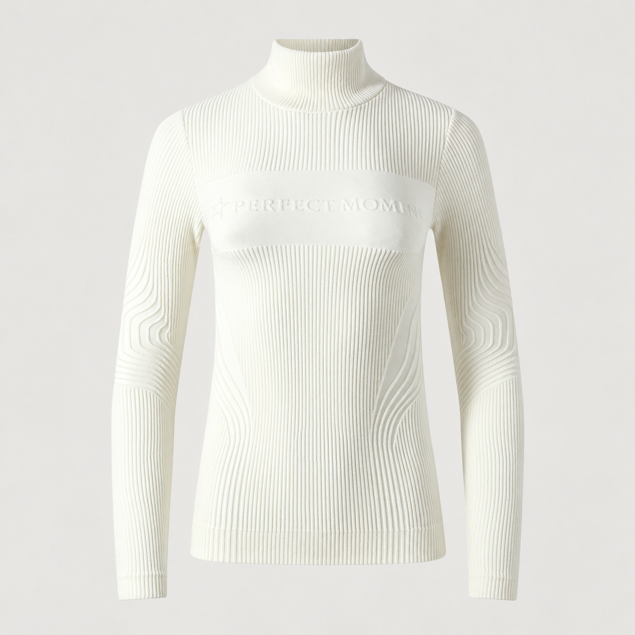 Perfect Moment women’s Chalet Baselayer Top in Snow White – product front view