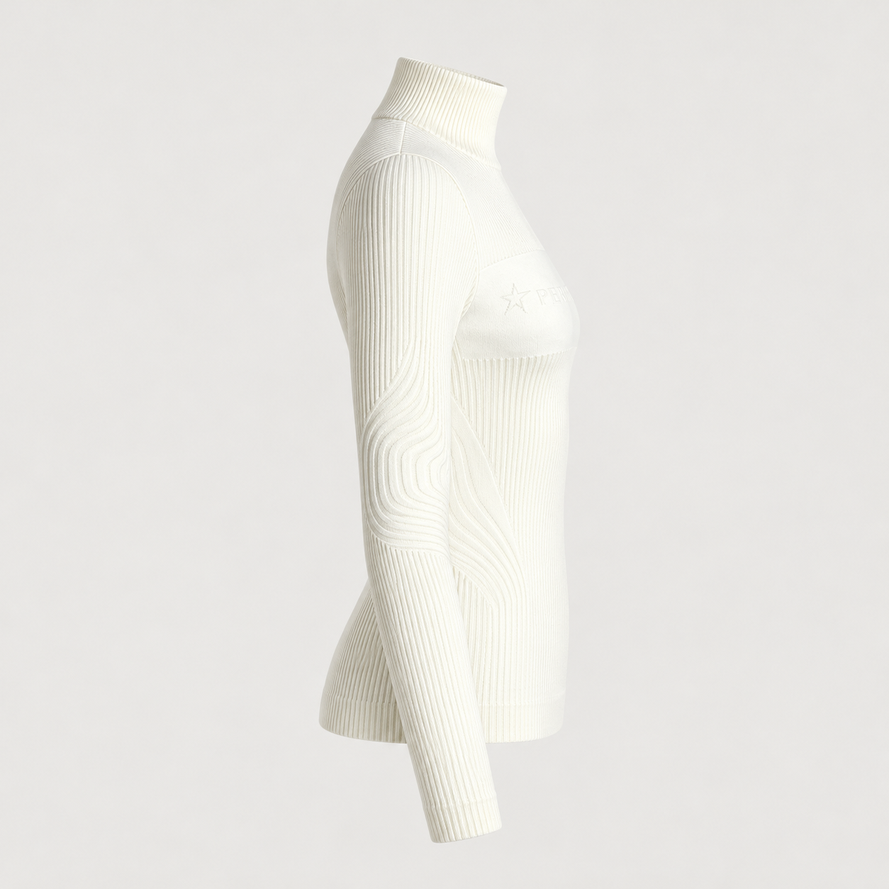 Perfect Moment women’s Chalet Baselayer Top in Snow White – product side view