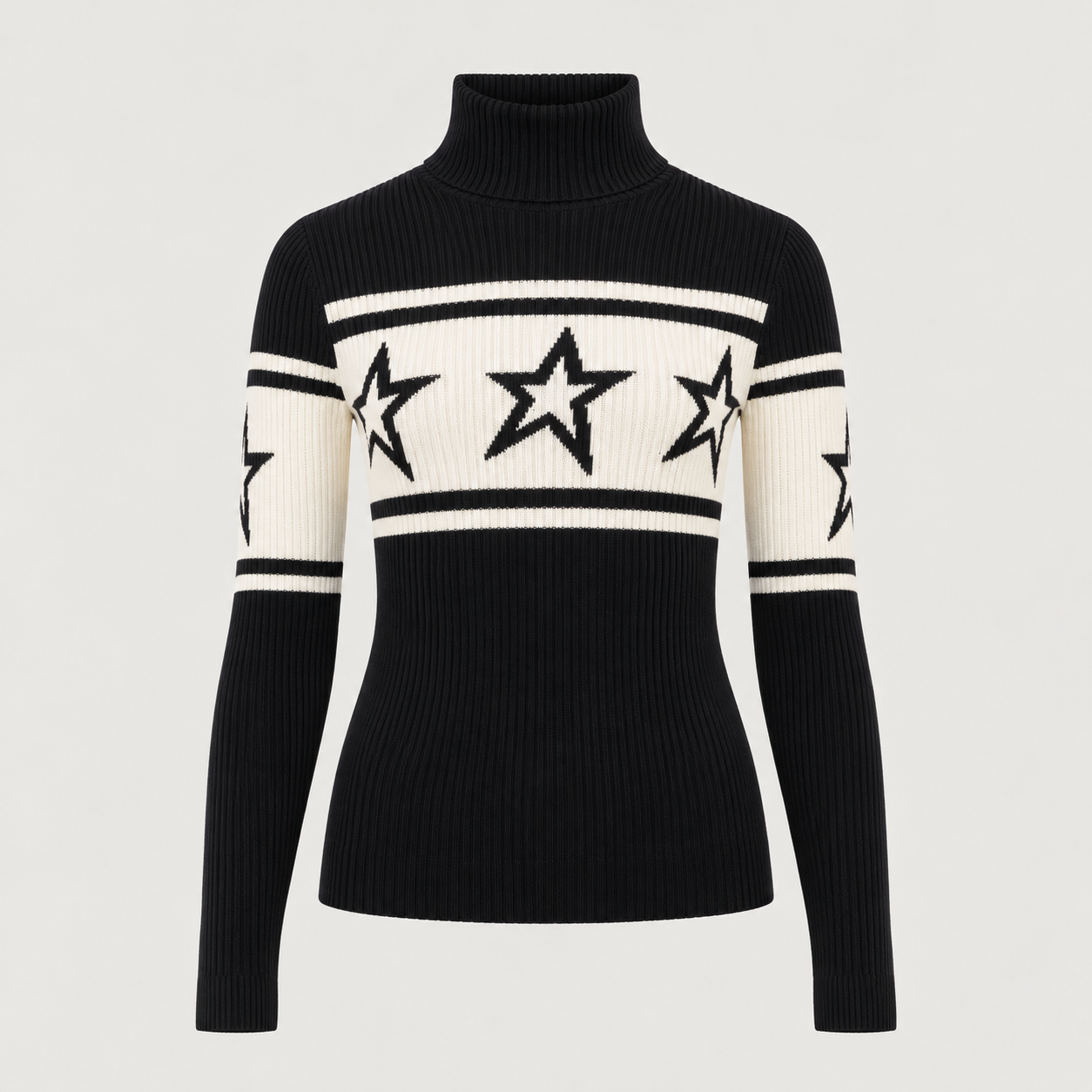 Perfect Moment women’s Chopper Sweater in Black – product front view