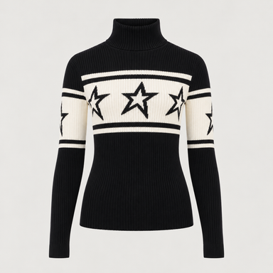 Perfect Moment women’s Chopper Sweater in Black – product front view