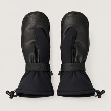 Perfect Moment women Davos Mitts in Black – product back view