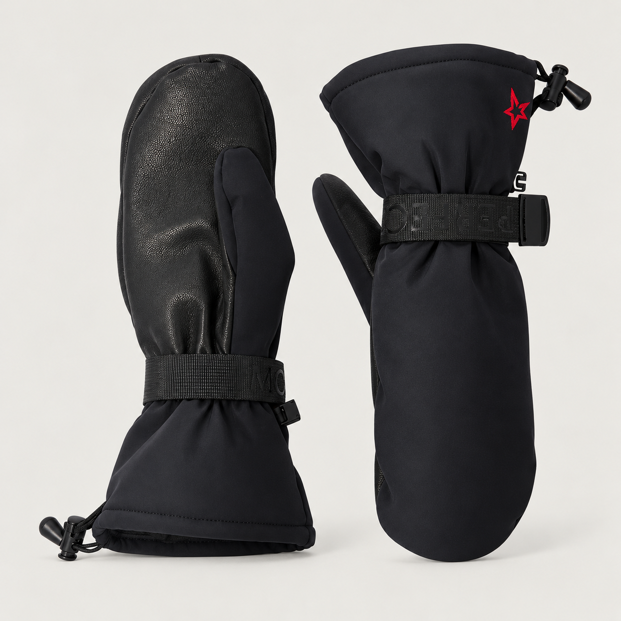 Perfect Moment women Davos Mitts in Black – product side view