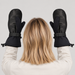 Perfect Moment women’s Davos Mitts in Black – back women model view