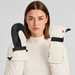 Perfect Moment women’s Davos Mitts in Snow White – front women model view