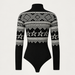 Perfect Moment women’s Holiday Body Sweater in Black/White – product back view