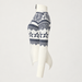 Perfect Moment women’s Holiday Body Sweater in White/Blue – product side view