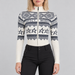 Perfect Moment women’s Holiday Body Sweater in White/Blue – model front view