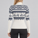 Perfect Moment women’s Holiday Body Sweater in White/Blue – model back view