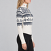 Perfect Moment women’s Holiday Body Sweater in White/Blue – model side view