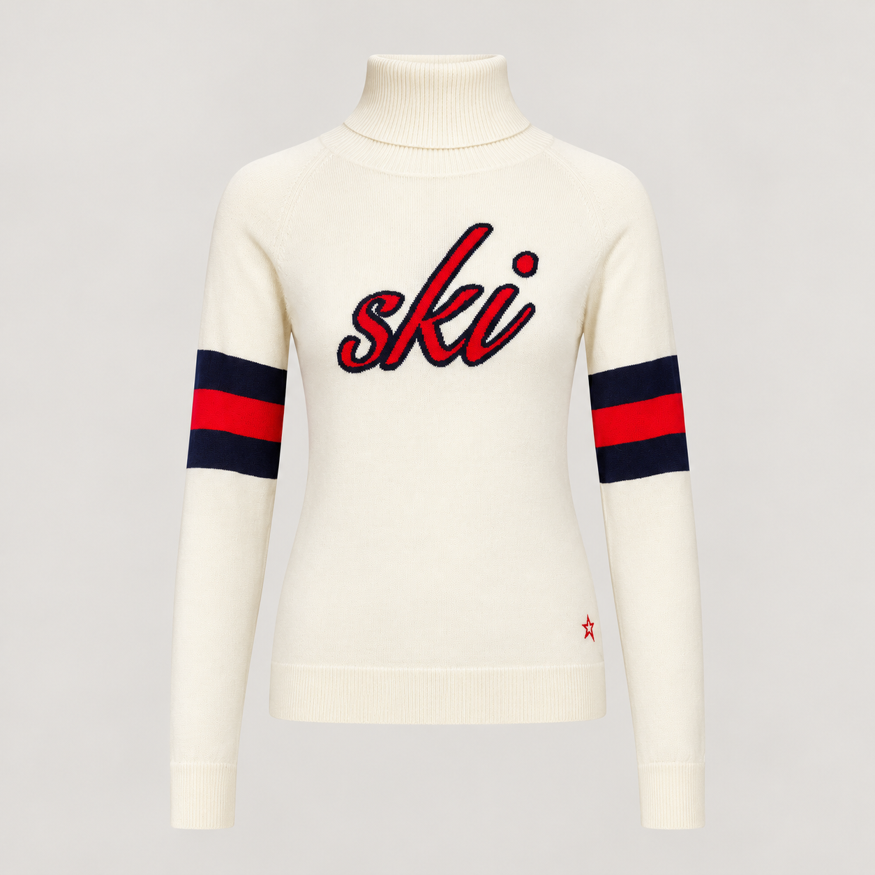 Perfect Moment women’s Neve Wool Sweater in Snow White – product front view