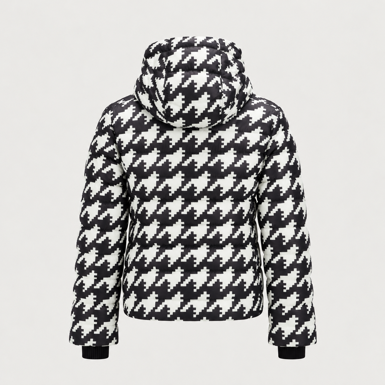 Perfect Moment women’s Polar Flare III Ski Jacket in Houndstooth – product back view