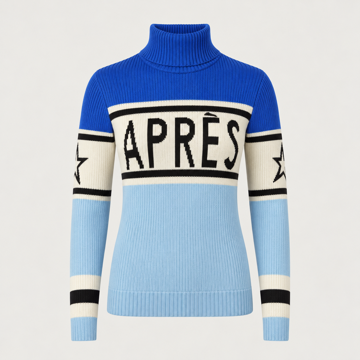 Perfect Moment women’s Schild Apres Sweater in Cloud Blue/Sapphire – product front view