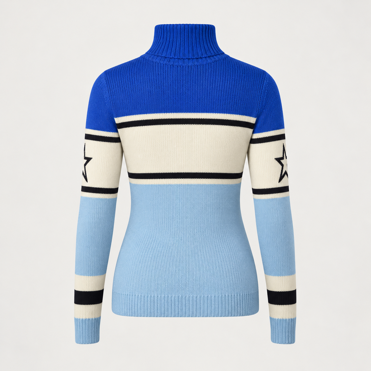 Perfect Moment women’s Schild Apres Sweater in Cloud Blue/Sapphire – product back view