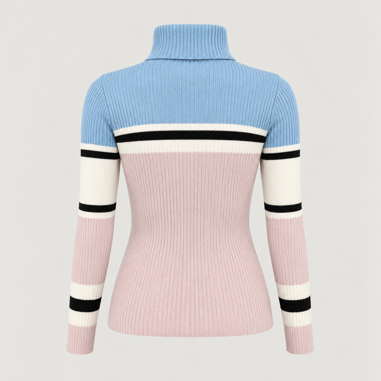 Perfect Moment women’s Schild Apres Sweater in Oyster Pink/Cloud Blue – product back view