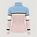 Perfect Moment women’s Schild Apres Sweater in Oyster Pink/Cloud Blue – product back view