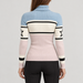 Perfect Moment women’s Schild Apres Sweater in Oyster Pink/Cloud Blue – model back view