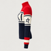 Perfect Moment women’s Schild Sweater in Red/Navy – product side view