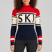 Perfect Moment women’s Schild Sweater in Red/Navy – model front view