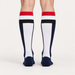 Perfect Moment women’s Ski Socks in Navy – model back view