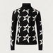 Perfect Moment women’s Star Dust Sweater in Black – product front view