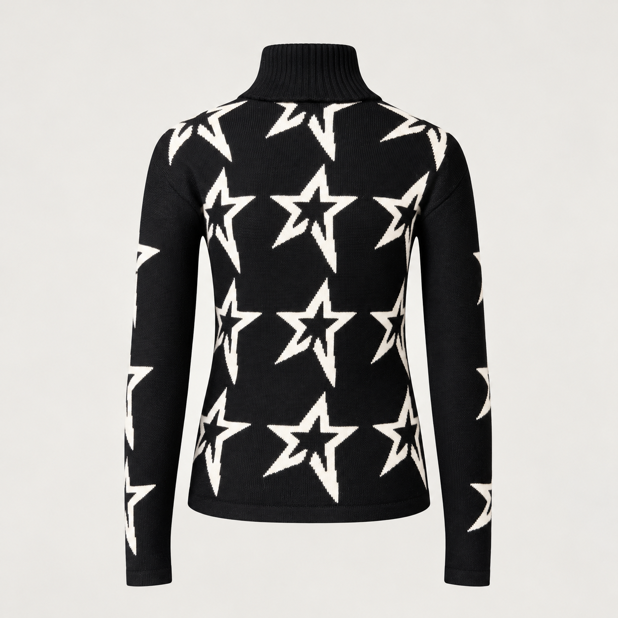 Perfect Moment women’s Star Dust Sweater in Black – product back view