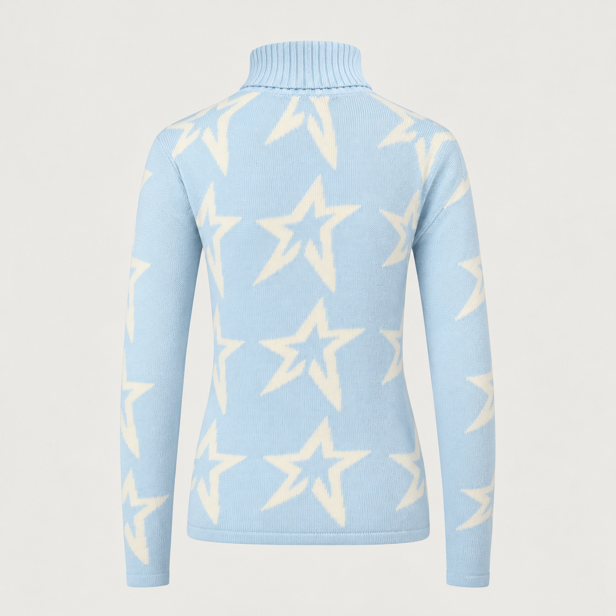 Perfect Moment women’s Star Dust Sweater in Cloud Blue – product back view