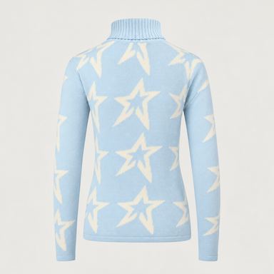 Perfect Moment women’s Star Dust Sweater in Cloud Blue – product back view