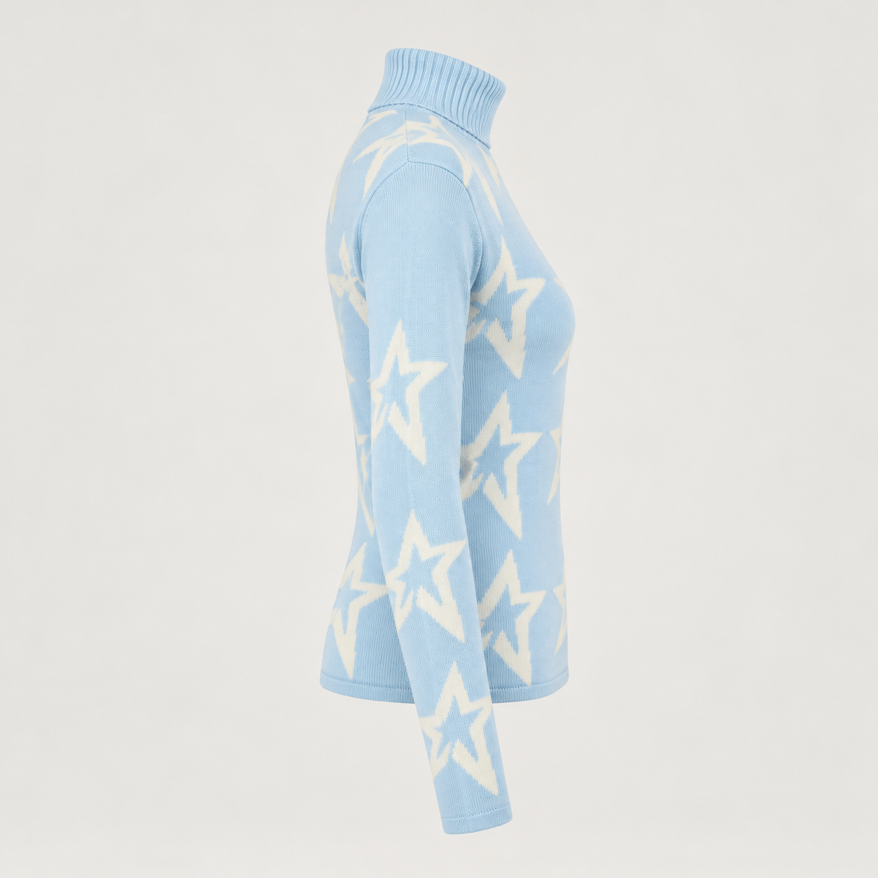 Perfect Moment women’s Star Dust Sweater in Cloud Blue – product side view