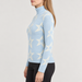 Perfect Moment women’s Star Dust Sweater in Cloud Blue – model side view