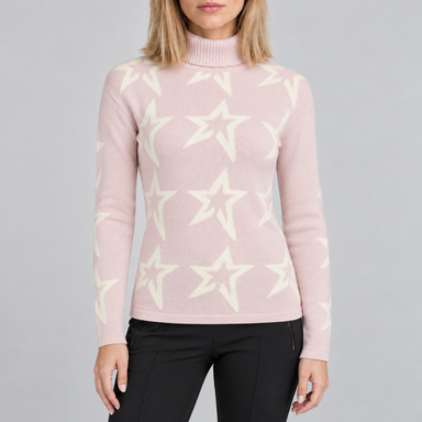 Perfect Moment women’s Star Dust Sweater in Oyster Pink – model front view