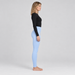 Perfect Moment women’s Thermal Legging in Bluebird Blue – model side view