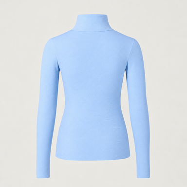 Perfect Moment women’s Thermal Top in Bluebird Blue – product back view