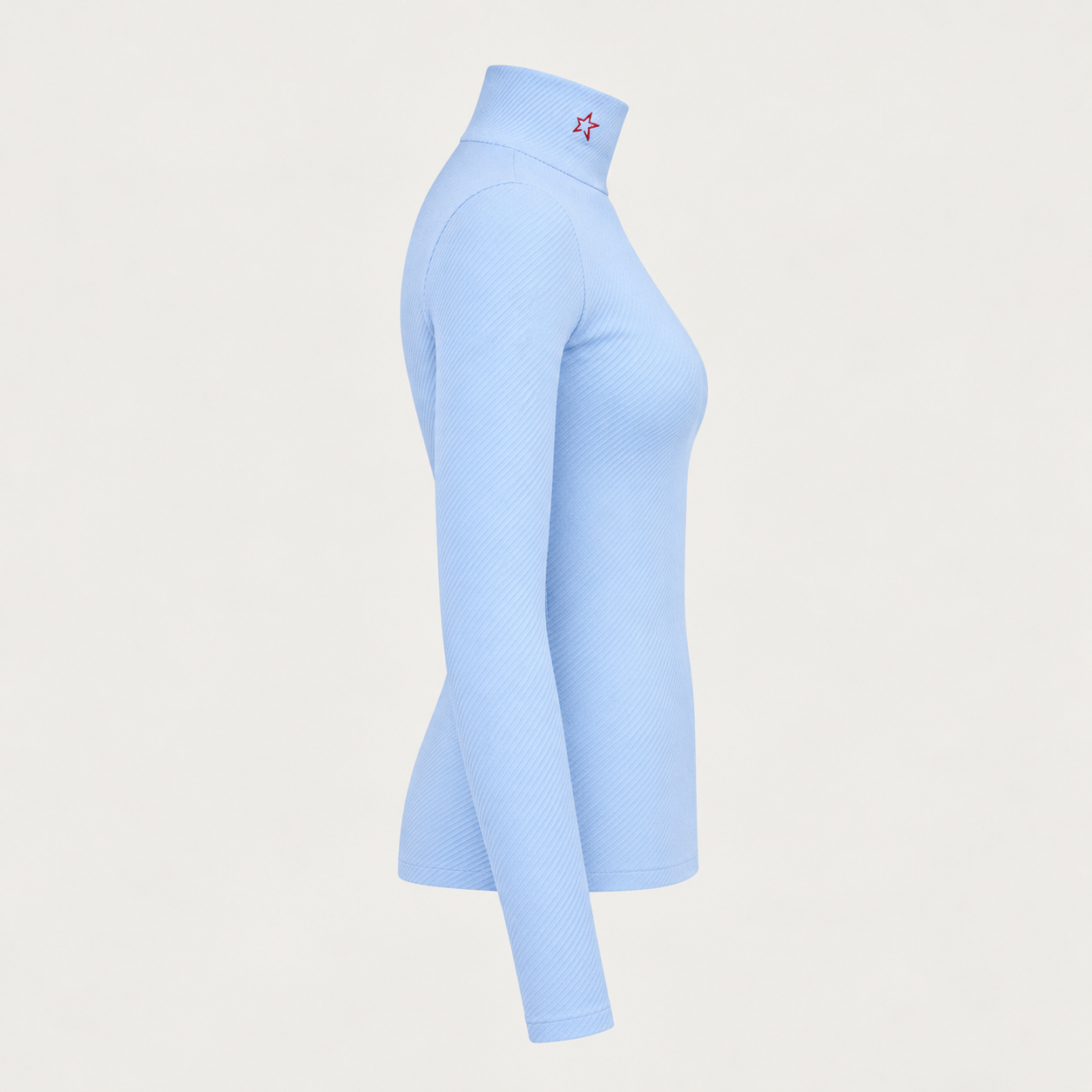 Perfect Moment women’s Thermal Top in Bluebird Blue – product side view