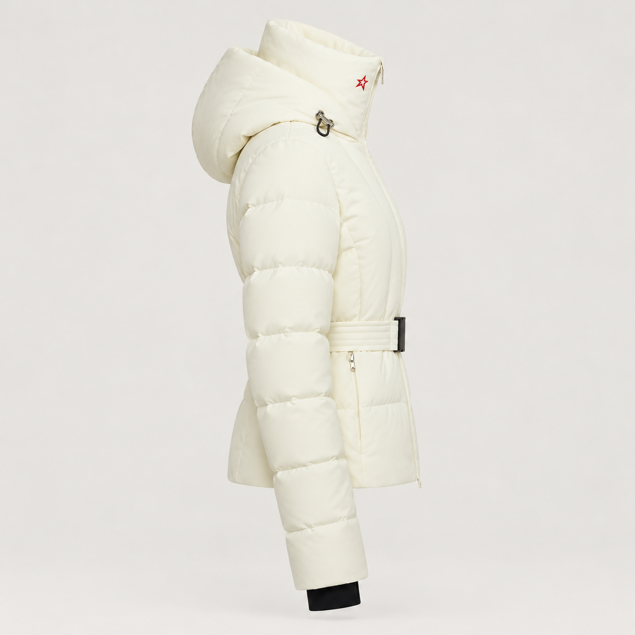 Perfect Moment women’s Waisted Classic Ski Jacket in Snow White – product side view