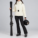 Perfect Moment women’s Waisted Classic Ski Jacket in Snow White – model ski props view