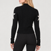 Perfect Moment women’s Cable Sweater in Black – model back view