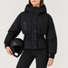 Perfect Moment women’s Celeste Ski Jacket in Black – model helmet view